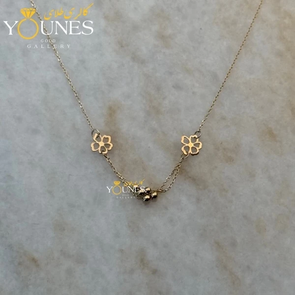 گردنبند طلا گل چند گوی